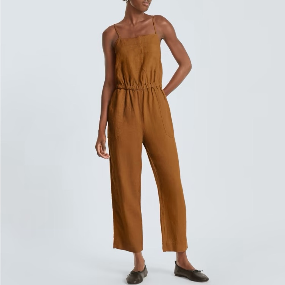 Everlane The Linen Shoestring Jumpsuit